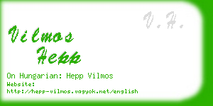 vilmos hepp business card